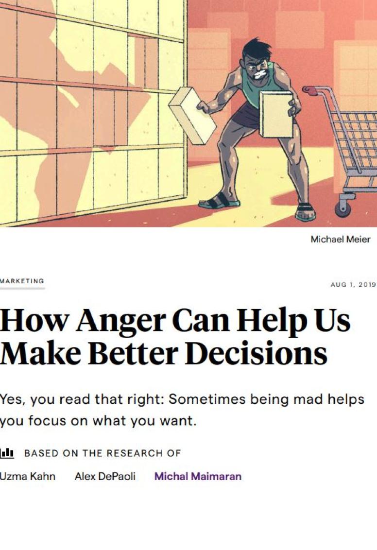 How Anger Can Help Us Make Better Decisions