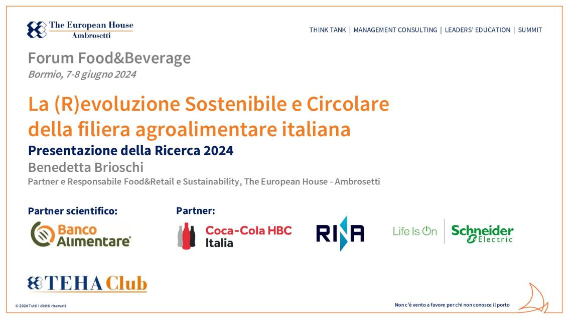 Presentazione di Benedetta Brioschi - (R)evoluzione Sostenibile e Circolare 2024