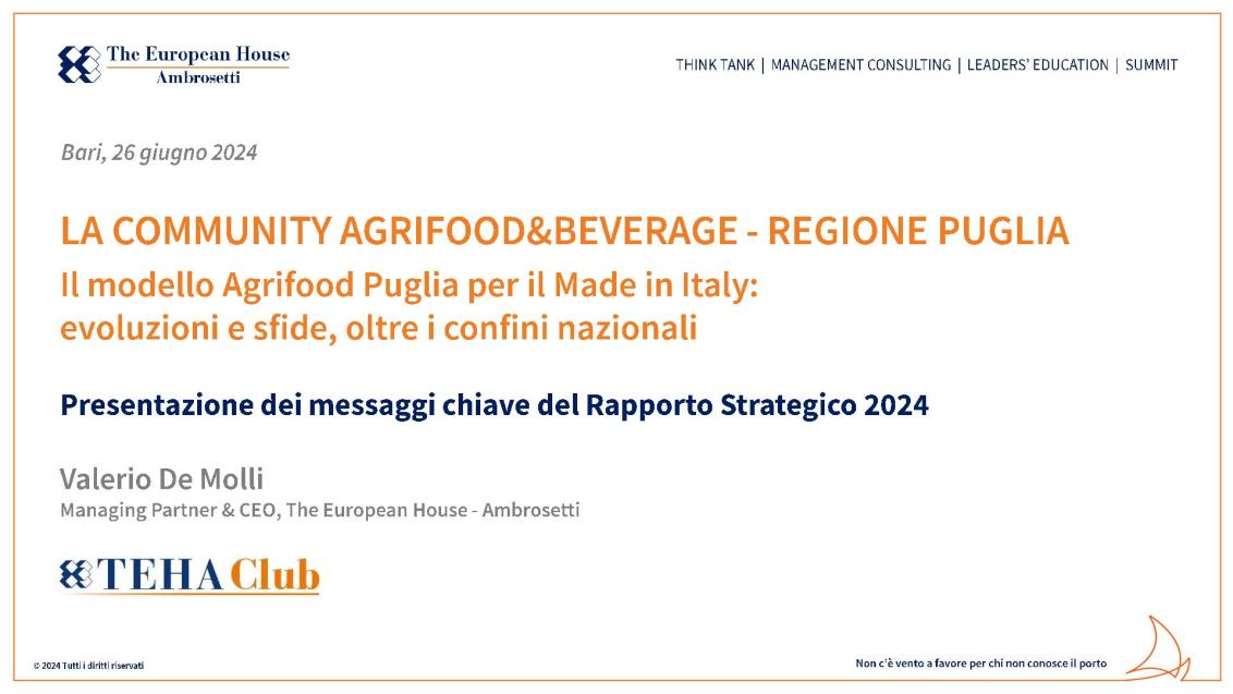 Presentazione di Valerio De Molli - Forum Food Puglia 2024